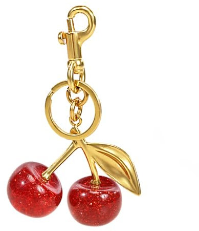 Yamobi Kirschen Schlüsselanhänger, Ästhetischer Taschenanhänger, Bag Charms, Taschenanhänger Damen, Rucksack und Handtaschen,Geldbörsenanhänger