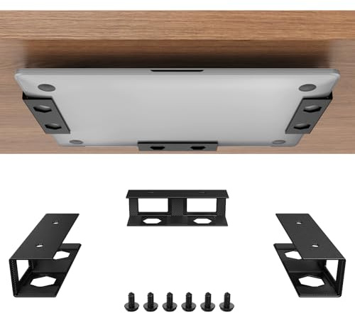 Joythink Lot de 3 supports universels en métal pour ordinateur portable avec support anti-rayures sous la table en silicone pour ordinateur portable, clavier, tablette, cuisine