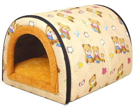 Casa para Perro Al Aire Libre Caseta para Gato/Perros | Acogedora Casa Pequeña para Mascotas | Casa Cerrada para Perros Medianos Y Pequeños | Interior Al Aire Libre Refugio para Cachorros
