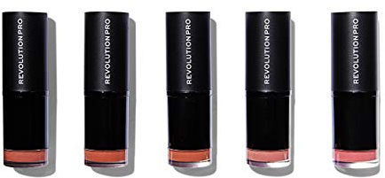Revolution Pro, Lippenstift Kollektion, Bare, 5x3.2g