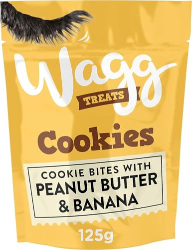 Wagg Cookie Bites Peanut Butter & Banana Dog Treats 125g (Pack of 7) - Oven Baked