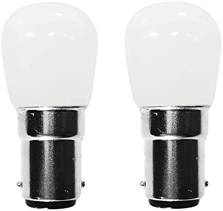 JQslight Bombilla LED Ba15d de 2 W, blanco cálido, 3000 K, SBC B15, bayoneta pequeña, ba15d, reemplazo para bombilla halógena de 15 W, AC200-240 V, araña, refrigerador