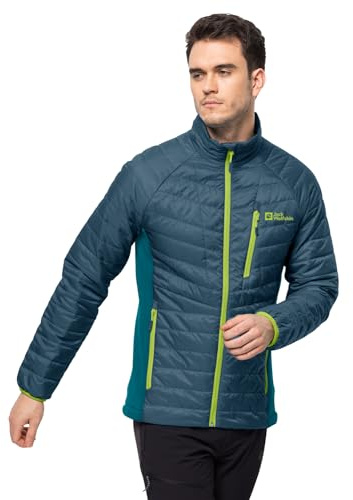 Jack Wolfskin Chaqueta Routeburn Pro Ins para Hombre M Insulation, Dark Sea, S, Mar Oscuro, S