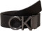 Calvin Klein Herren Gürtel Ledergürtel, Braun (Black/Brown), 90 cm
