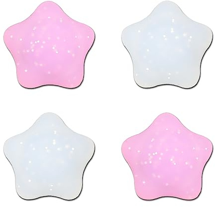 PERFECTSIGHT Switch Thumb Grips, Cute Joystick Caps for Nintendo Switch Lite/OLED 4 PCS Thumbstick Cover, Analog Stick Button Cover for NS Joycon Controller Accessories, Bling Star