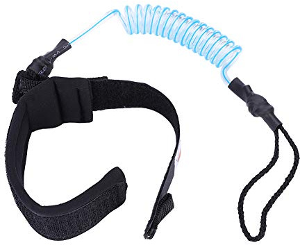 EVGATSAUTO Body Board Leash, Wrist Leash for Boogie Boards, Stand Up Paddle Board 5mm Coiled Spring Leg Foot Rope Surfing for Surfboard (Blue)