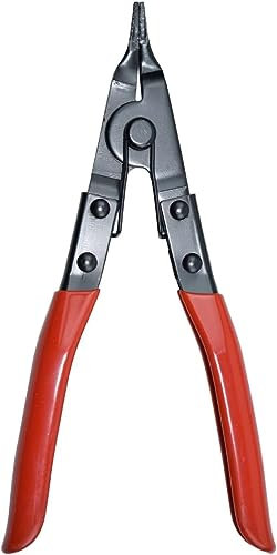 Thsakzo Sprengringzange Seegeringzange,Sicherungsringzange,Spezielle Sicherungsringzange,Sicherungsring-Zange Mit Karierter Spitze FüR Wellen-Ringe Mit Flachen Enden Winkelspitzen-Lockringzange