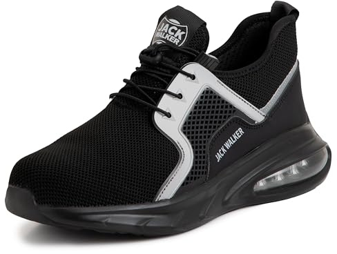Jack Walker Men's Walking Trainers Shoes Lightweight Durable Non-Slip Ideal for Outdoor & Indoor Activities Protective Trekking Footwear Air Bubble Comfort Ideal for Sports Enthusiasts JW033 (7 UK)