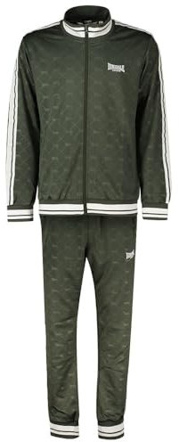 Lonsdale Herren ASHWELL Trainingsanzug, Olive/White, L