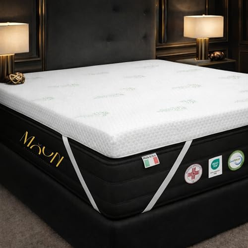 Topper Individual 80 x 200 cm Desenfundable - En Espuma Viscoelástica de 5 cm de Alta Densidad - Corrector de Colchón Acolchado Transpirable con Revestimiento de Aloe Vera – Refrescante, Masajeante