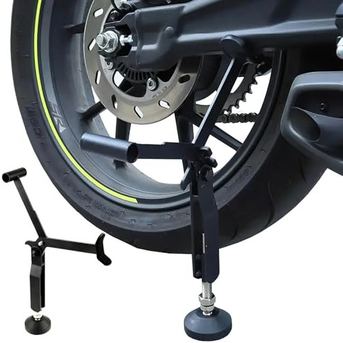 Motorcycle Maintenance Stand Motorcycle Wheel Stand,Portable Rear/Front Wheel Lift Stand, Portable & Compact Lift Stand Moto Jack,Adjustable Height for Chain Cleaning