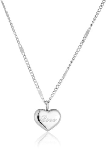 LIHELEI Collane a forma di Cuore da Donna, Collana a Forma di Cuore in Argento, Semplici Collane Choker da Donna, Regalo di Compleanno per Mamma e Figlia- Argento