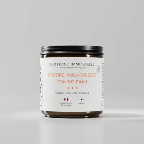 POUDRE COUPE-FAIM NATURELLE | Complexe de Plantes Minceur | Contrôle de l’Appétit | Réduit les Fringales | Favorise la Perte de Poids | Fabriquée en France