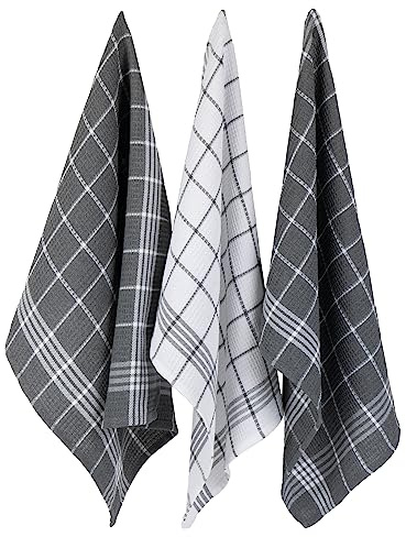 DII 100% Cotton, Machine Washable, Fast Drying and Absorbent, Gray, Kitchen Set