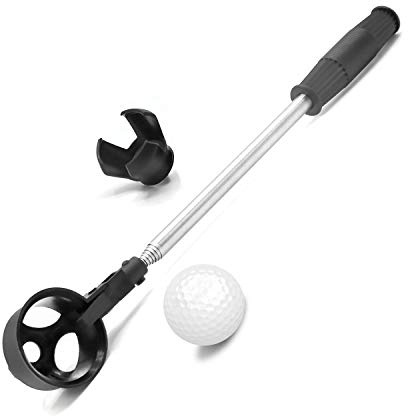 prowithlin 9FT Golfball-Retriever, rostfreier Teleskop Ballsammler für Wasser mit Golfball-Putter-Grabber-Klauen-Saugwerkzeug, Golfzubehör Golfgeschenk für Männer (2.74)