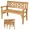 RELAX4LIFE Klappbare Gartenbank, Holzbank mit Armlehnen, Sitzbank aus Akazienholz, Bank bis zu 320 kg belastbar, Parkbank für 2-3 Personen, 120 x 56 x 90 cm, für Terrasse & Balkon & Garten, Natur