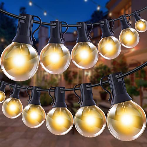 LED Lichterkette Außen - 30M Outdoor Lichterkette Strom LED Glühbirnen Wetterfest IP44 Wasserdicht Balkon Lichterketten Innen Aussen Lichterketten für Terrasse Garten Hochzeiten Partys (30M/100FT)