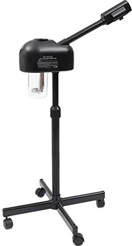Vapozon, mobil sprayspray ozon spray salong spa ansikte bastu spray 750 W-oberoende transparent vattentank, för skönhetssalong, svart