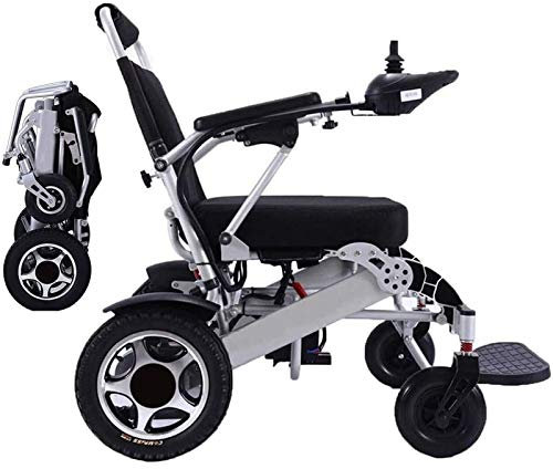 Silla de ruedas eléctrica plegable, ligera, de lujo, ayuda a la movilidad, motores duales, batería dual, portátil, 250 W, silla de ruedas motorizada