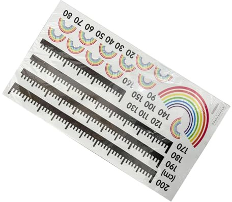 Kids Height Chart, Growth Measurement Ruler, Wall Height Tracker, Adhesivo Growth Chart, Height Measuring Wall Ruler for Kid's Room, Playroom, and Wall Decor, PVC Material