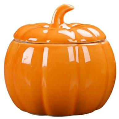 Bocs À Citrouilles En Céramique Avec Couvercles, Pot À Thé À Citrouilles, Bol À Contenant D'Halloween, Décoration D'Halloween, Cartouche D'organisation Pour Thé, Collations, Épices, Noix, Bonbons