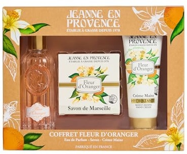 JEANNE EN PROVENCE – Geschenkset für Frauen – Orangenblüte – Eau de Parfum 60 ml + Handcreme 75 ml + Seife 100 g