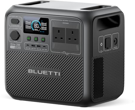BLUETTI Portable Power Station Elite 200 V2 2073.6Wh | 2600W AC Outlets 3900W Power Lifting, 17-Year Lifespan, LFP Battery Solar Generator for Camping/Off-grid/Outages