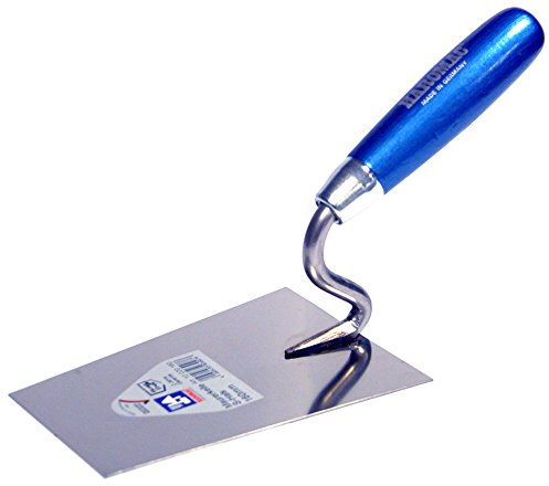 HAROMAC Maurerkelle mit S-Hals Made in Germany, 160 mm,Rostfrei, Edelstahl, Holzgriff