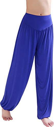 Hoerev Super Soft Spandex Byxor Modal Harem Yoga Pilates，Vacker blå，S