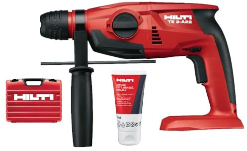 Hilti TE 2-A22 SDS Plus Cordless Rotary Hammer, for Drilling and Hammer Drilling into Concrete, Masonry and Stone, Tool and case only (2034358)
