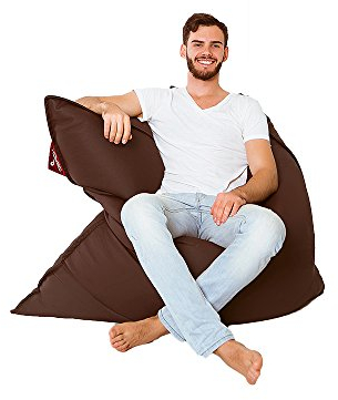 QSack Saco de Asiento Kult Saco EPS microperlas Asiento Saco Relleno sin sustancias nocivas con funda interior Puf Puf, piel sintética (funda, aprox. 135 x 170 cm, XXL Puf Interior, Piel sintética,