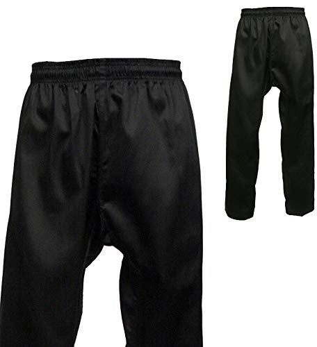 Martial Arts Karate Taekwondo Pants (5, BLACK)