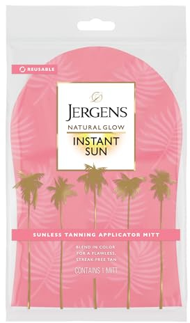 Jergens Natural Glow Body Applicator Mitt, Flawless, Streak-free Tanning Blender Glove, Reusable Tanning Mitt Protects Hands