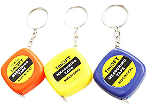 N-K Pulabo Lot de 2 mètres de ruban à mesurer rétractable souple avec porte-clés 1 m