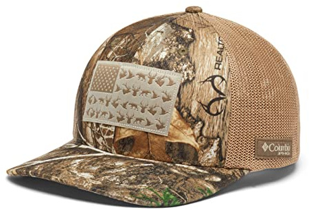 Columbia Unisex PHG Camo Mesh Ball Cap - High, Realtree Edge/Game Flag, Small/Medium