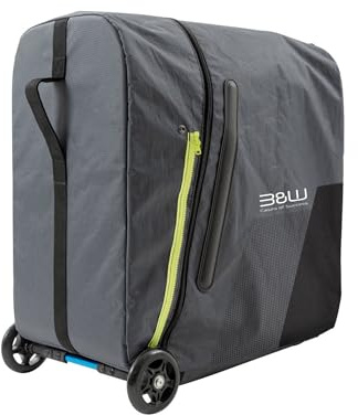 B&W International GmbH Fahrradtasche foldon.bag pack (Tasche für Falt-/Klappräder, inkl. Gymbag für Zubehör, Transporttasche mit Alurahmen, Trolley, Zuladung max. 17 kg)