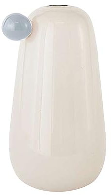 Weiße Vase aus Glas Ø20xH34cm