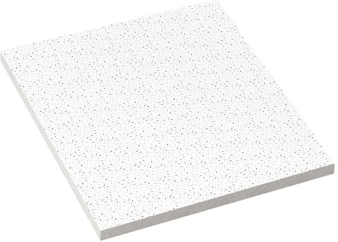 CALGARY | 10-er Set Deckenplatten | Weiß Deckenpaneele | 62 x 62 cm | Dicke:12 mm | Oberfläche: mit Streulochungen | Mineralfaserplatte | Rasterdeckenplatten