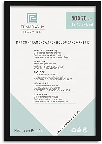 Enmarkalia Marco 50 x 70 cm - color Negro (moldua de 30x15 cm) X1 Ud.