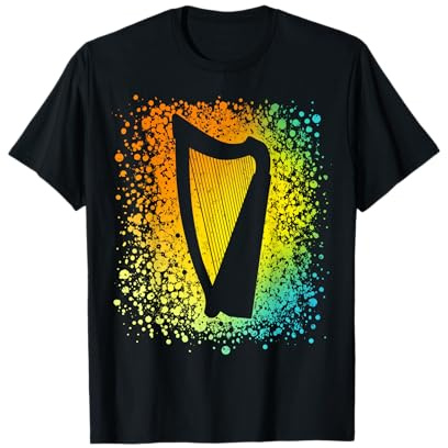 Harpe Celtique Art Génial Instrument pour Fierté Harpiste T-Shirt
