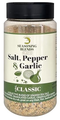 S.P.G. Classic (Salt-Pepper-Garlic) ByArtos-RUB Condimento/Sazonador multiuso-Natural Seasoning-Sin MSG-Sin alérgenos Sin GMO-Perfecto para tus platos-Huevos-pollo-ternera-cordero-mariscos y más