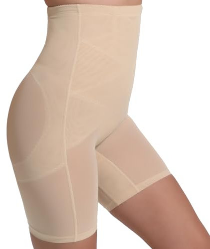 INNERSY Miederhose Damen Bauchweg Unterhose Beige Shaping Unterwäsche Shapewear Figurformende Hose (L, 1 Beige)
