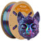 ERYONE Ultra Shiny Silk PLA Filament voor 3D Druker, PLA Filament 1.75mm, +/- 0,03mm,1kg 1 Spule, Twisted Silk Rainbow PLA, Wirbel (Rot&Blau&Grün)