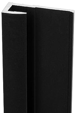 Schulte profilé de Finition 210 cm Noir, pour Panneau Mural de Salle de Bain DécoDesign, revêtement décoratif Douche, recoupable