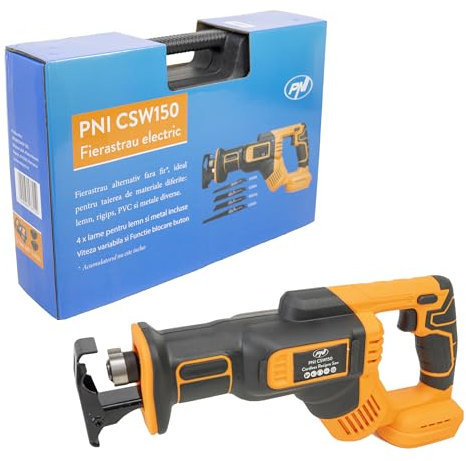 Sierra sable eléctrica PNI CSW150 sin batería, 4 hojas incluidas
