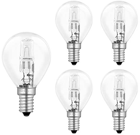 SCNNC Leuchtmittel E14 G45 Dimmbar 230V, E14 G45 lampe Warmweiß 2700K, Klar Leuchtmittel E14 Kugel für Deckenleuchte, Wandlampe, Stehlampe, 5 Stück
