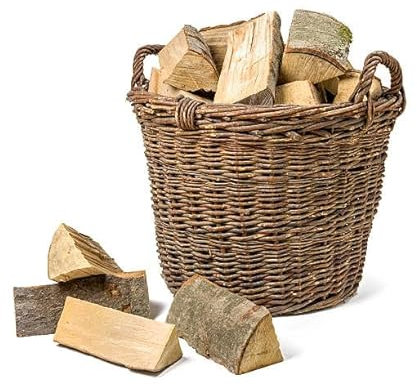 100% Buche Kaminholz/Brennholz/Buchenholz/Grillholz/Kaminofen – 19 kg, ofenfertig, ideal für Kamin, Ofen & Feuerschale
