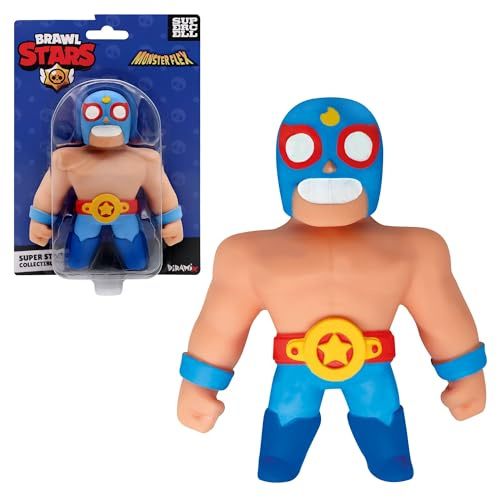 Bizak Monsterflex Brawl Stars Samlarfigur, Supertöjbar och elastisk docka, 13 cm, 10 samlare, för vuxna Fans samlare och barn från 8 år (64390009-4)