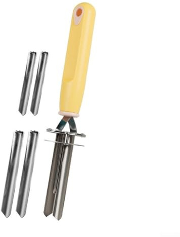 Juego de descorazonador de frutas ajustable de acero inoxidable de 23 cm para manzanas, peras, cerezas, herramienta de cocina, mango ergonómico, fácil de limpiar, apto para lavavajillas