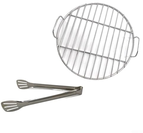 Tapis de barbecue en acier inoxydable avec clips pour une utilisation au barbecue, non pour cuisiner sans ingérer, convient pour les besoins de cuisson en intérieur et en extérieur (33 cm)